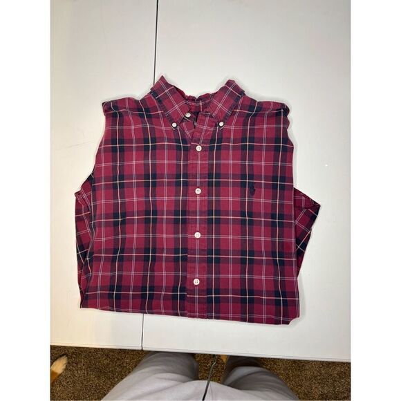 POLO By RALPH LAUREN BLAKE Shirt Long Sleeve Large Plaid DISTRESSED Read - Picture 3 of 9